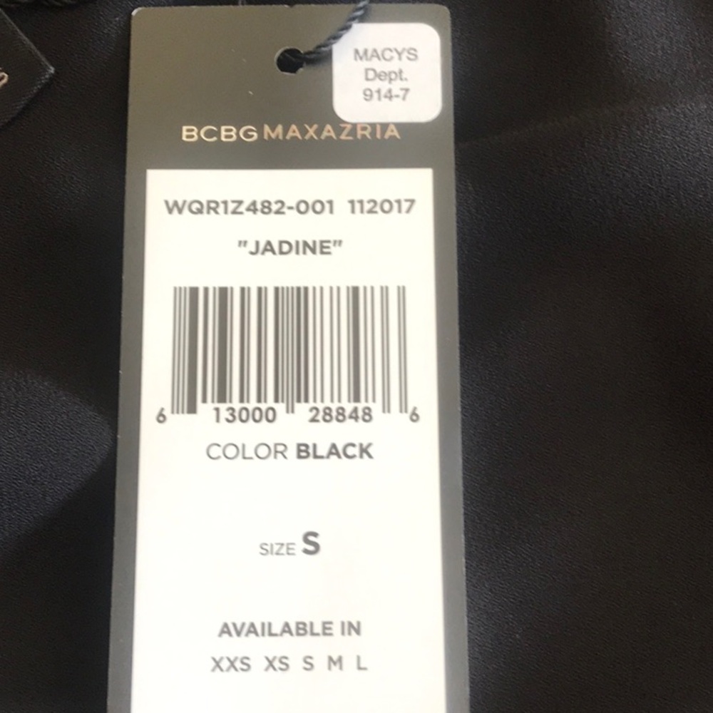 New BCBG Maxazria Crossover Black Blouse - Picture 10 of 10